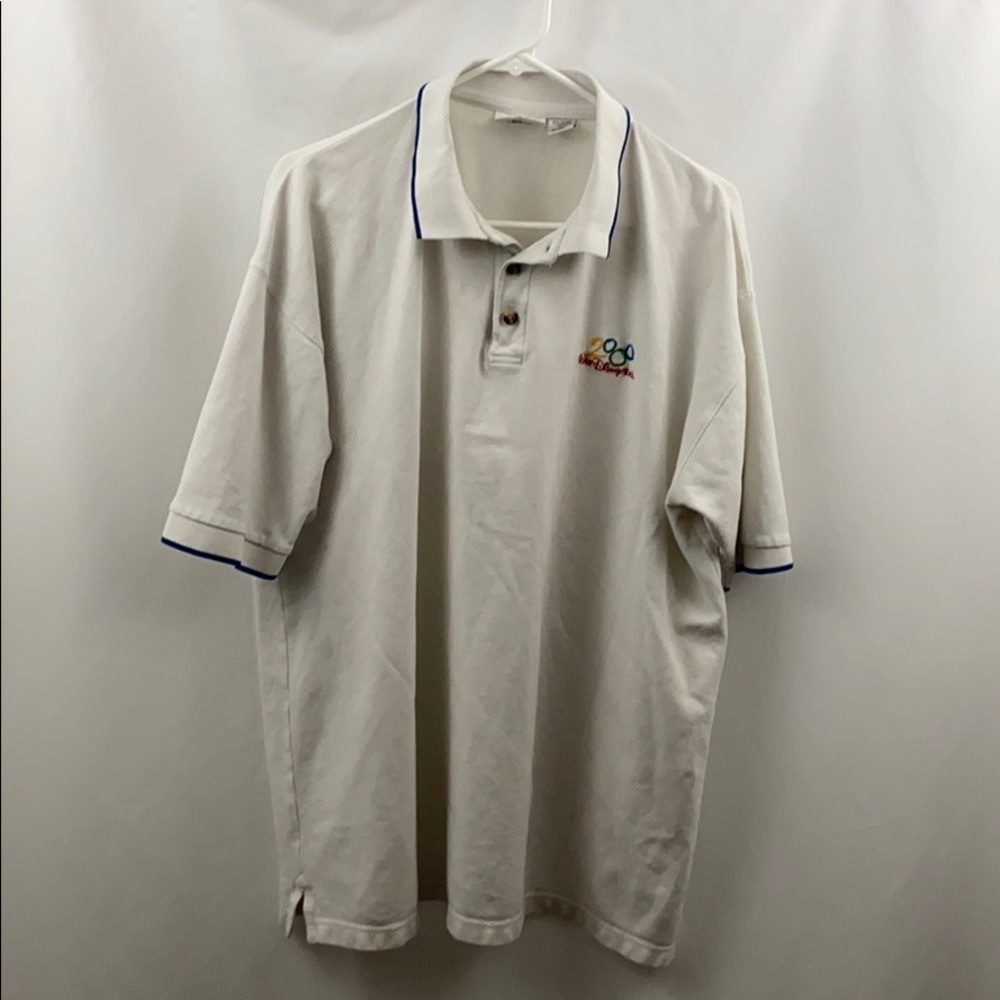 Vintage Mickey Mouse 2000 White Size XL Polo Shirt
